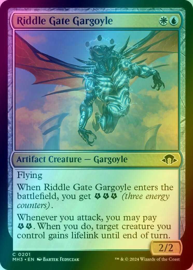 Riddle Gate Gargoyle [201] [Modern Horizons 3] [Foil]