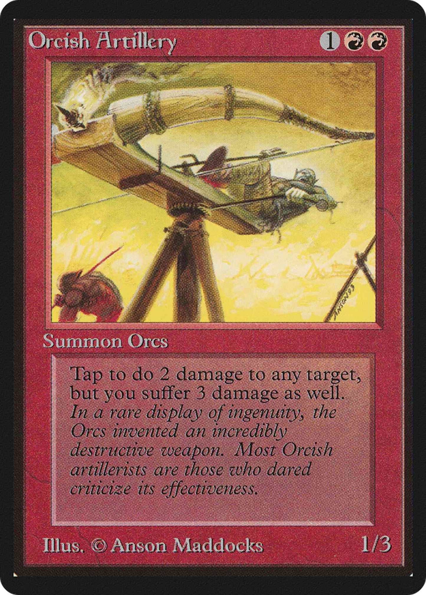 Orcish Artillery [166] [Limited Edition Beta] [Non-Foil]