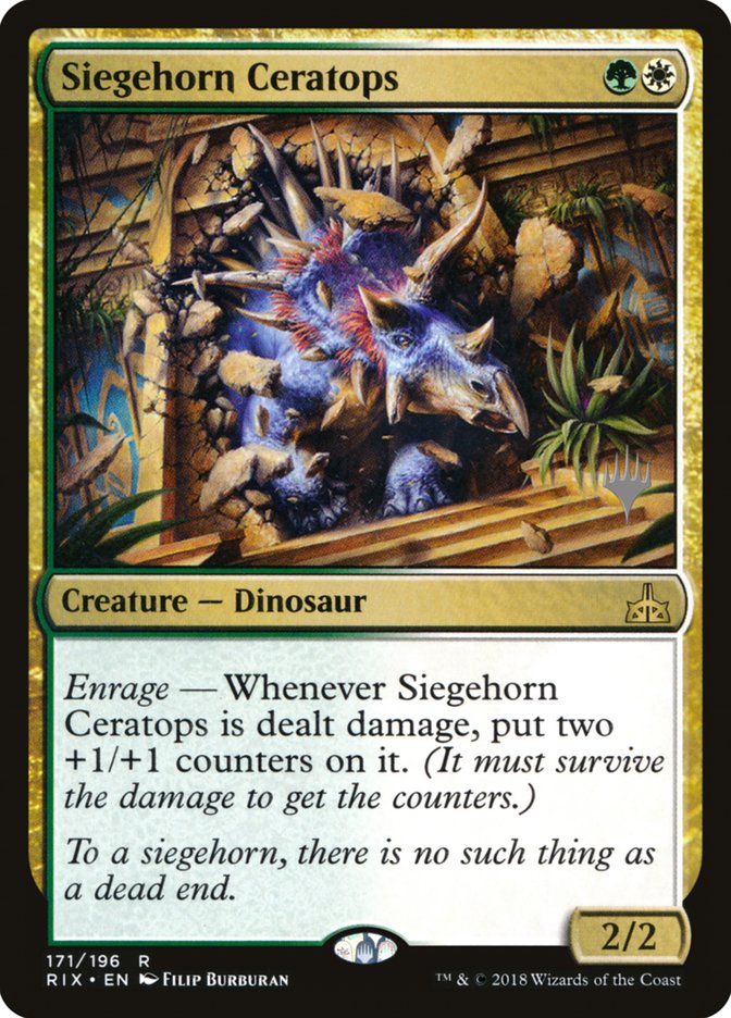 Siegehorn Ceratops [171p] [Promo Pack] [Rivals of Ixalan Promos] [Non-Foil]