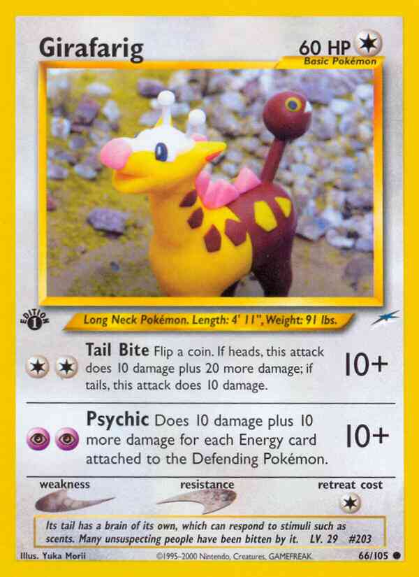 Girafarig - 66/105 - Common - 1st Edition [neo4-66] [Non-Holo]