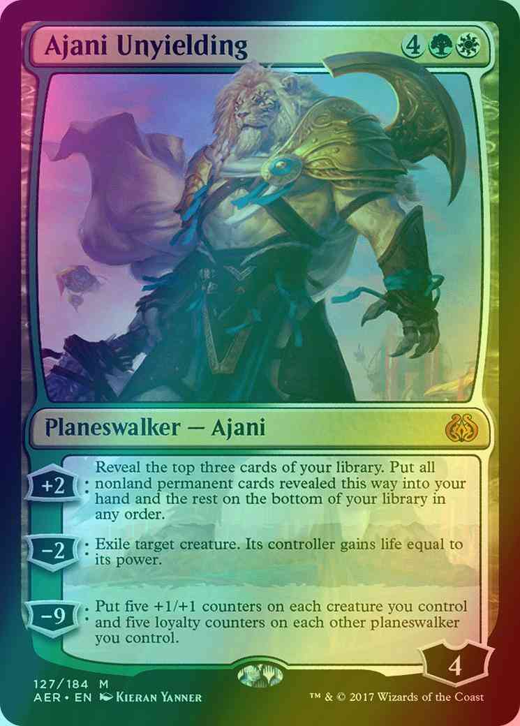 Ajani Unyielding [127] [Aether Revolt] [Foil]