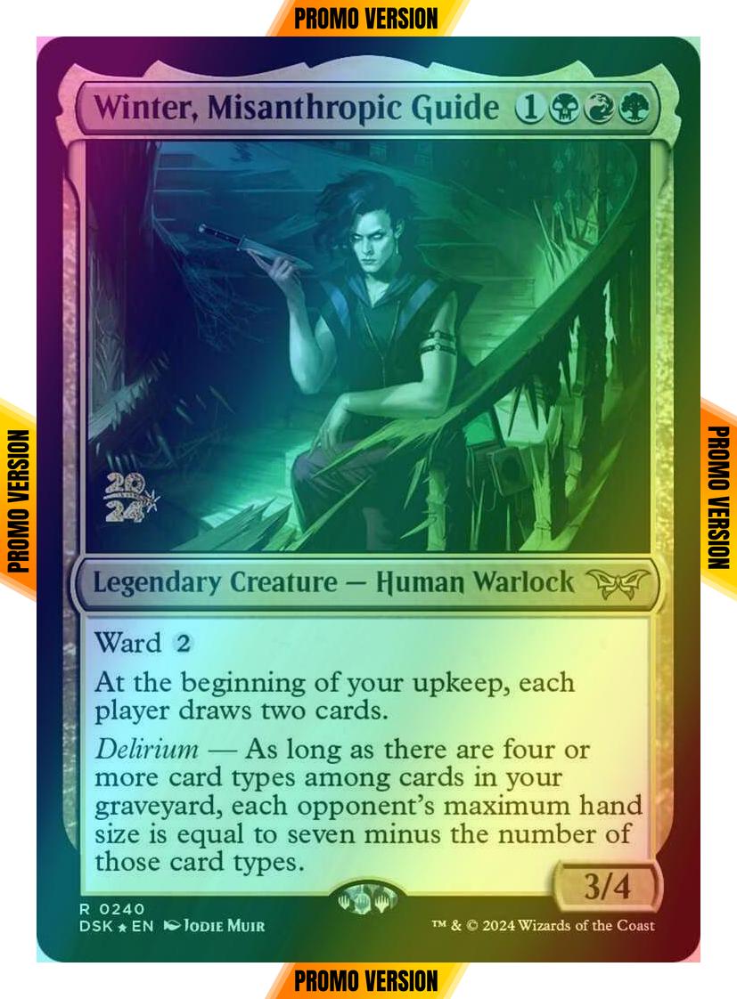 Winter, Misanthropic Guide [240s] [Prerelease] [Duskmourn: House of Horror: Promos] [Foil]