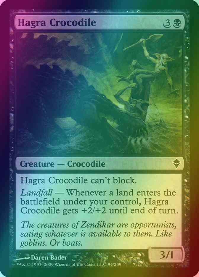 Hagra Crocodile [94] [Zendikar] [Foil]