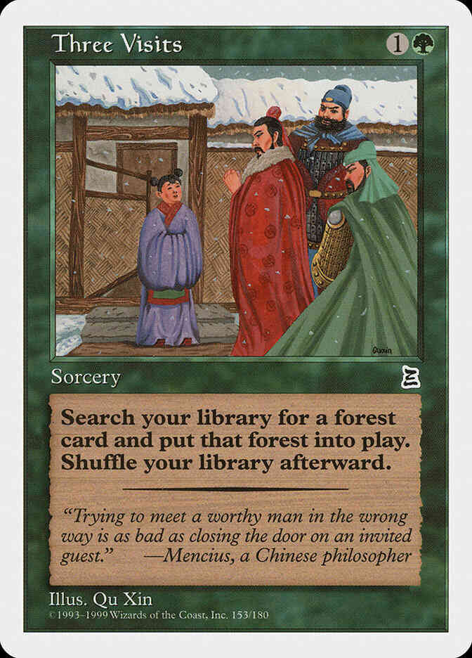 Three Visits - Japanese [153] [Japanese Portal Three Kingdoms] [Non-Foil]