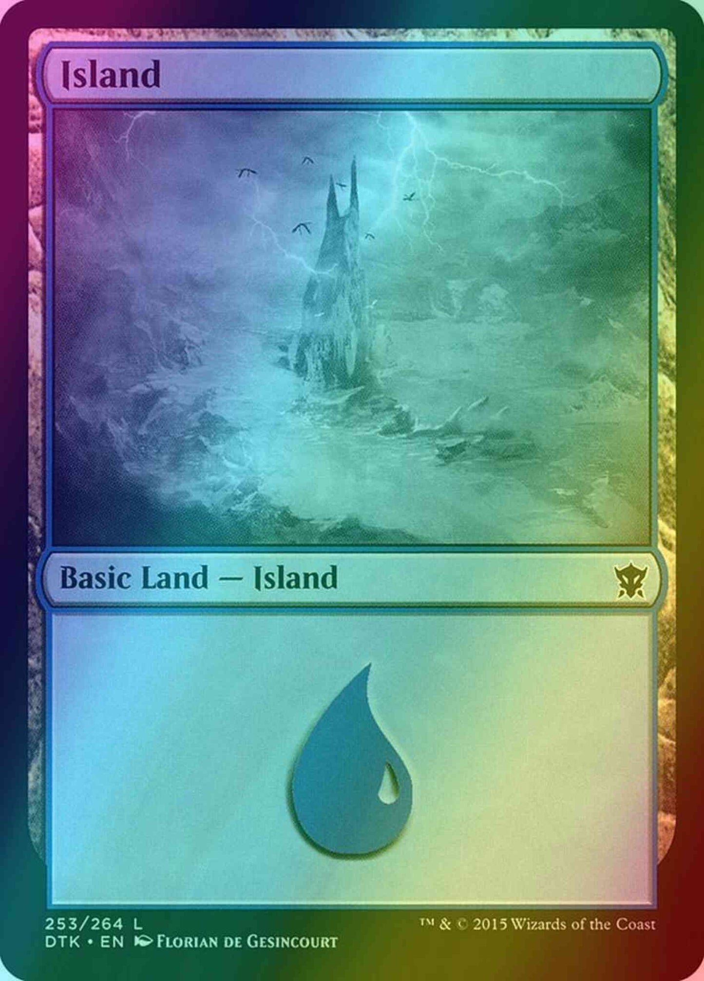 Island [253] [Dragons Of Tarkir] [Foil]