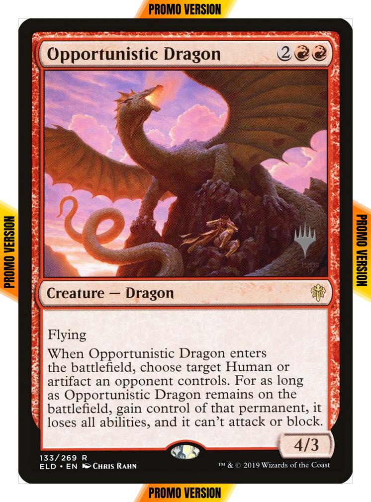 Opportunistic Dragon [133p] [Promo Pack] [Throne of Eldraine Promos] [Non-Foil]