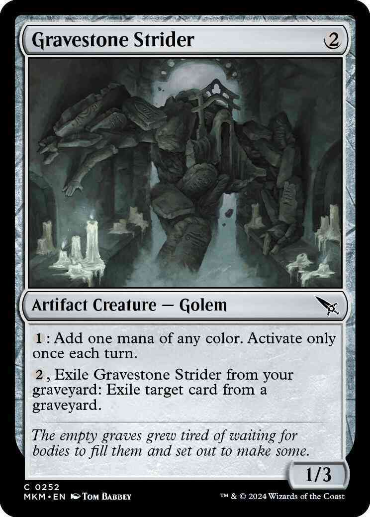 Gravestone Strider [252] [Murders at Karlov Manor] [Non-Foil]