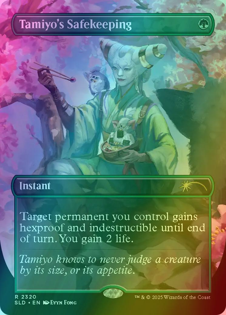 Tamiyo's Safekeeping [2320] [Borderless] [Furby: The Gathering] [Secret Lair Drop] [Rainbow Foil]