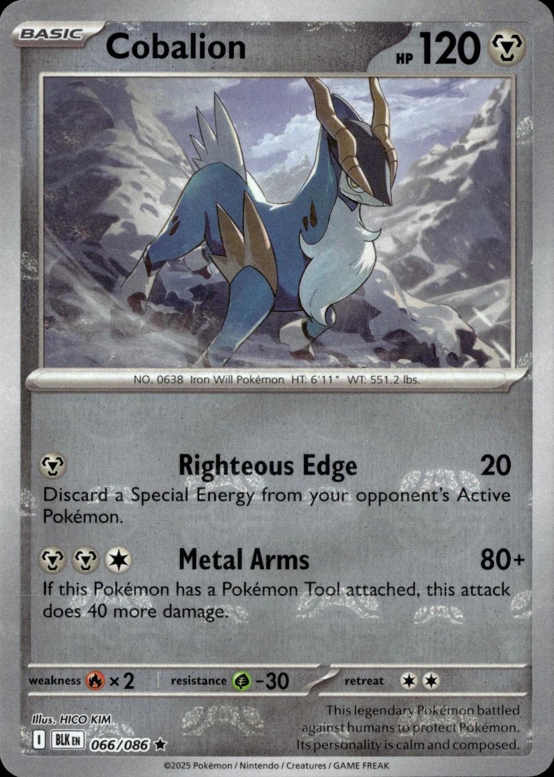 Cobalion - Master Ball Pattern - 066/086 - Rare [sv105b-066] [Reverse Holo]