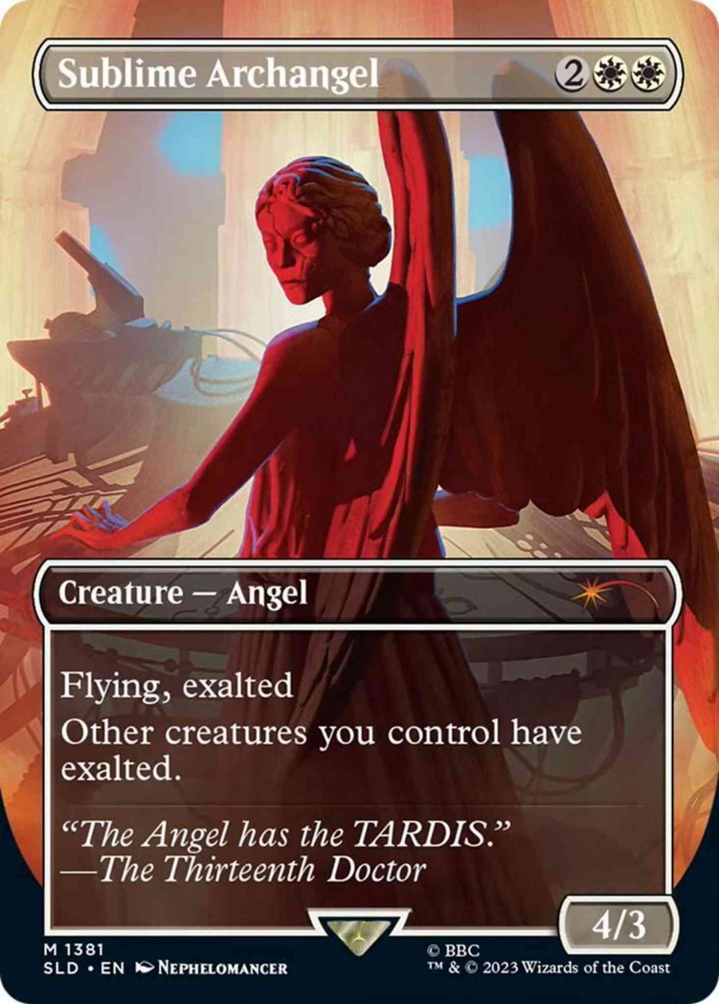 Sublime Archangel [1381] [Borderless] [Doctor Who: Weeping Angels] [Secret Lair Drop] [Non-Foil]
