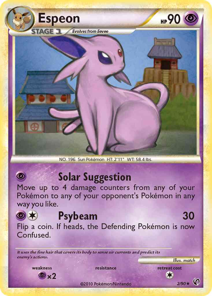 Espeon - 2/90 - Rare Holo [hgss3-2] [Reverse Holo]
