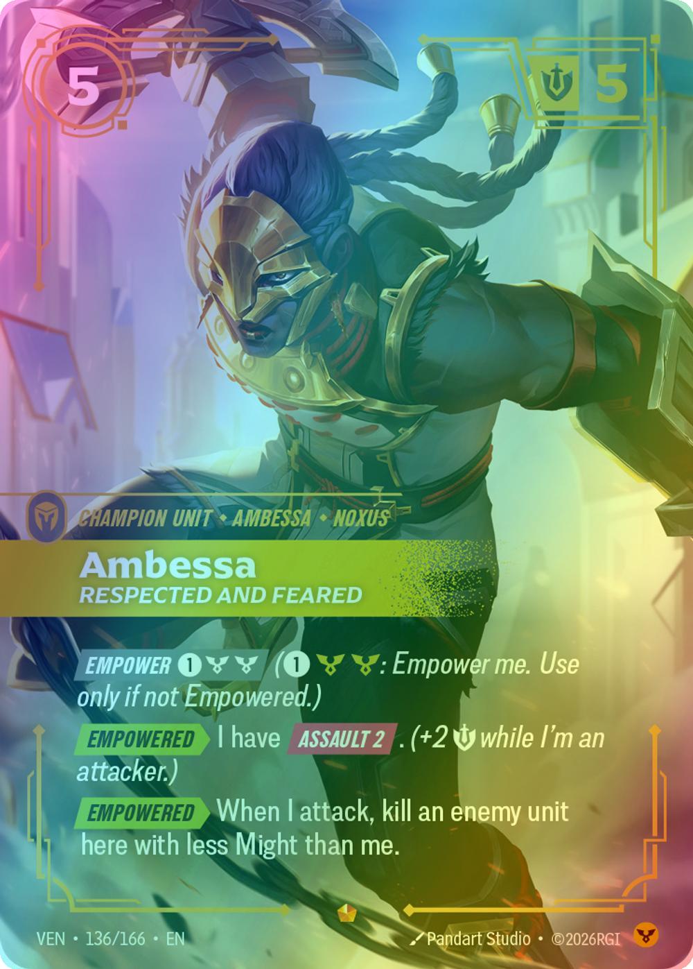 Ambessa, Respected and Feared - 136/166 [Vendetta] [Foil]