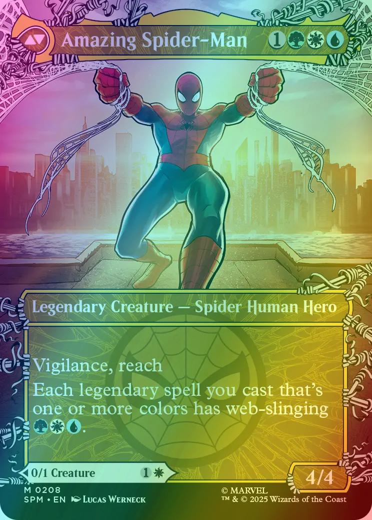 Peter Parker // Amazing Spider-Man [208] [Borderless] [Web-Slinger] [Marvel's Spider-Man] [Foil]