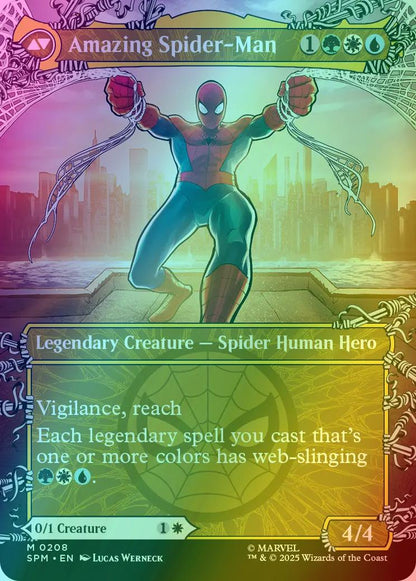 Peter Parker // Amazing Spider-Man [208] [Borderless] [Web-Slinger] [Marvel's Spider-Man] [Foil]