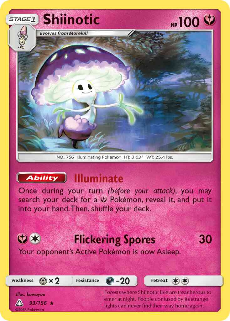 Shiinotic - 93/156 - Rare [sm5-93] [Reverse Holo]