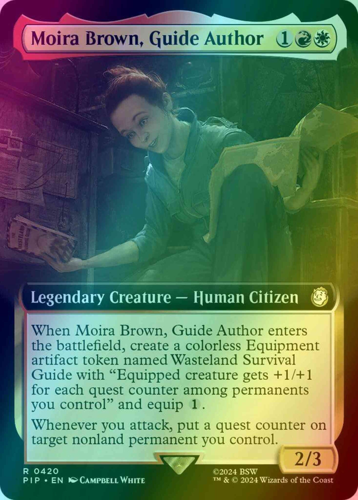 Moira Brown, Guide Author [420] [Extended Art] [Fallout] [Foil]