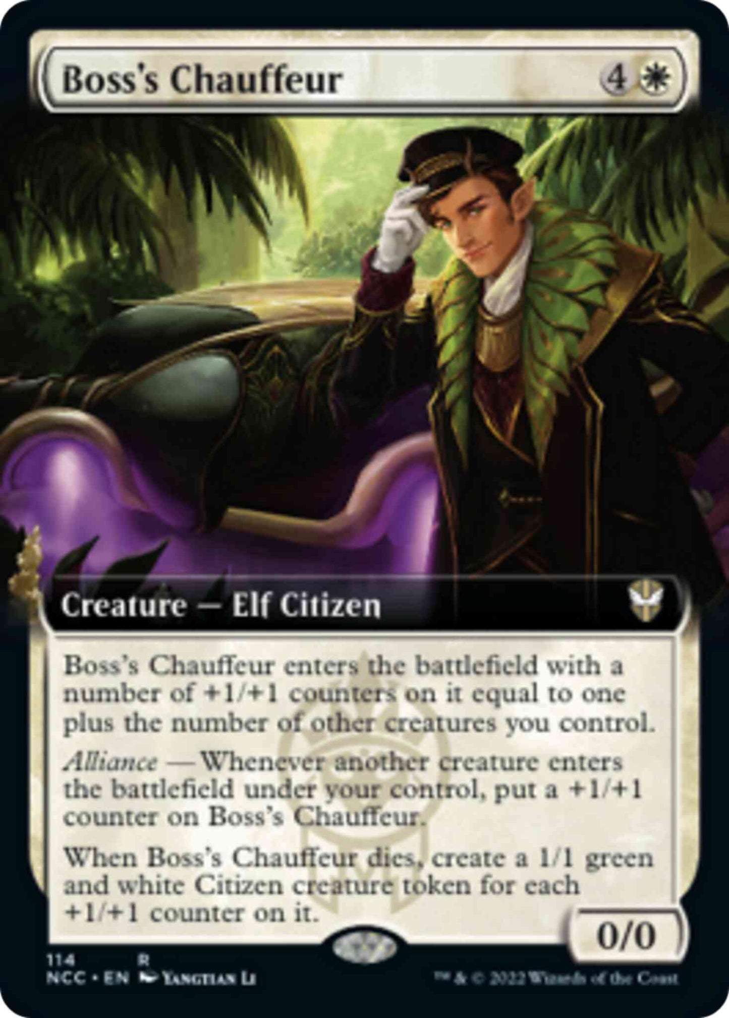 Boss's Chauffeur [114] [Extended Art] [Streets of New Capenna: Commander] [Non-Foil]