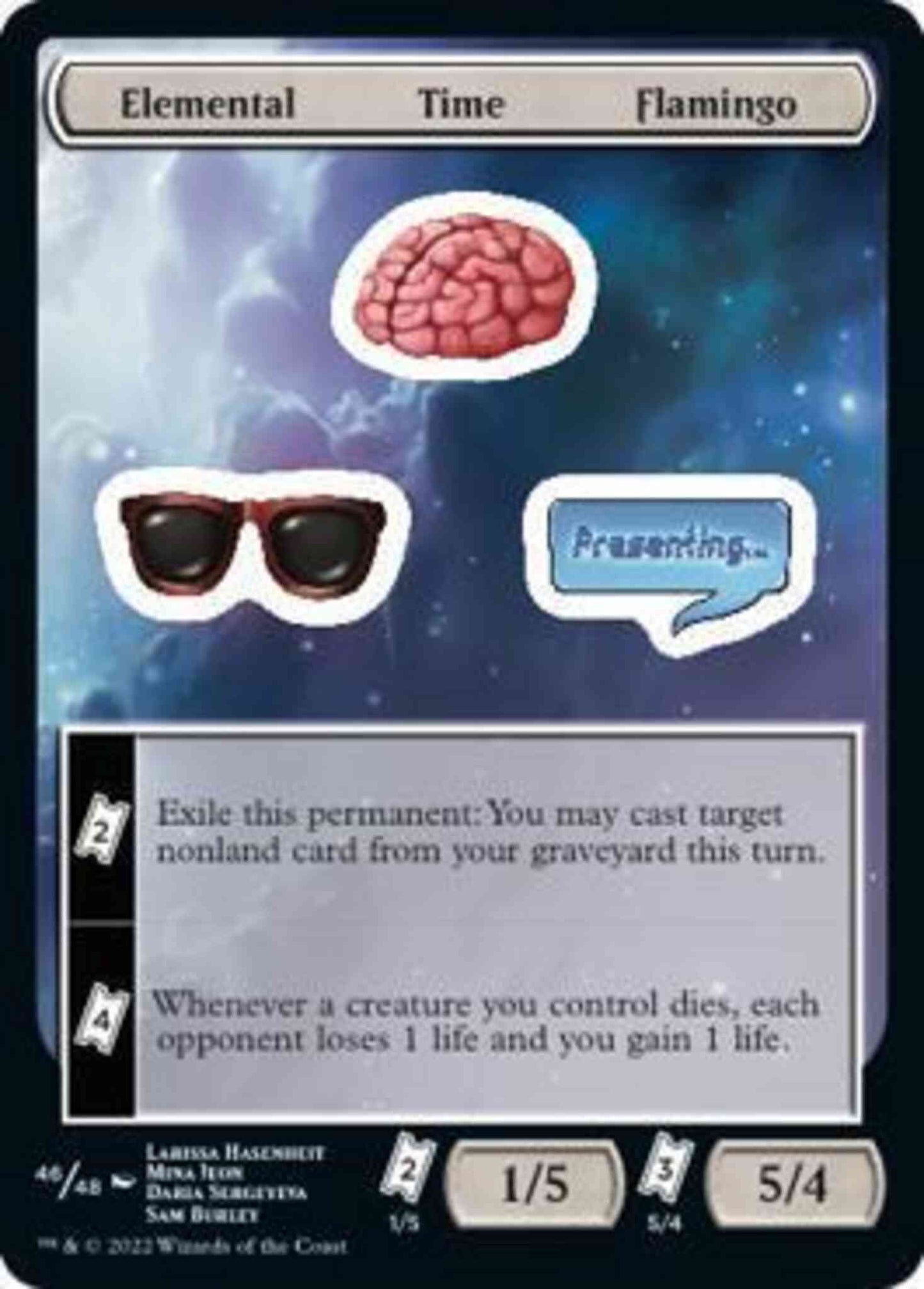 Elemental Time Flamingo [46] [Unfinity Sticker Sheets] [Non-Foil]