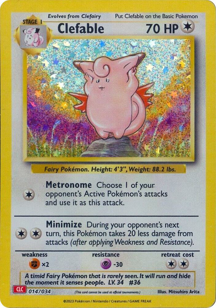 Clefable - 014/034 - Promo - CLC [tcgc-CLC014] [Holo]