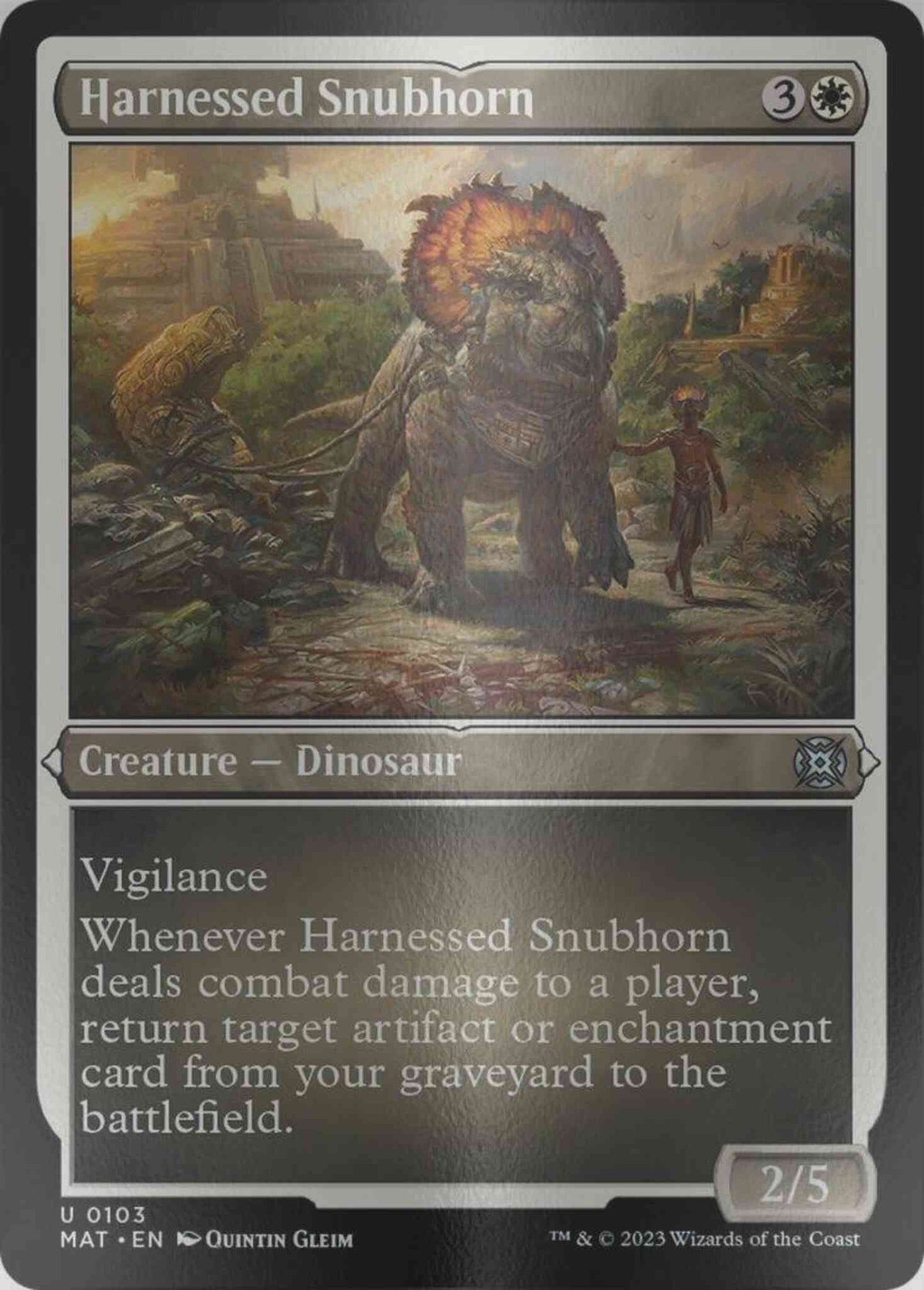 Harnessed Snubhorn [103] [March of the Machine: The Aftermath] [Etched Foil]