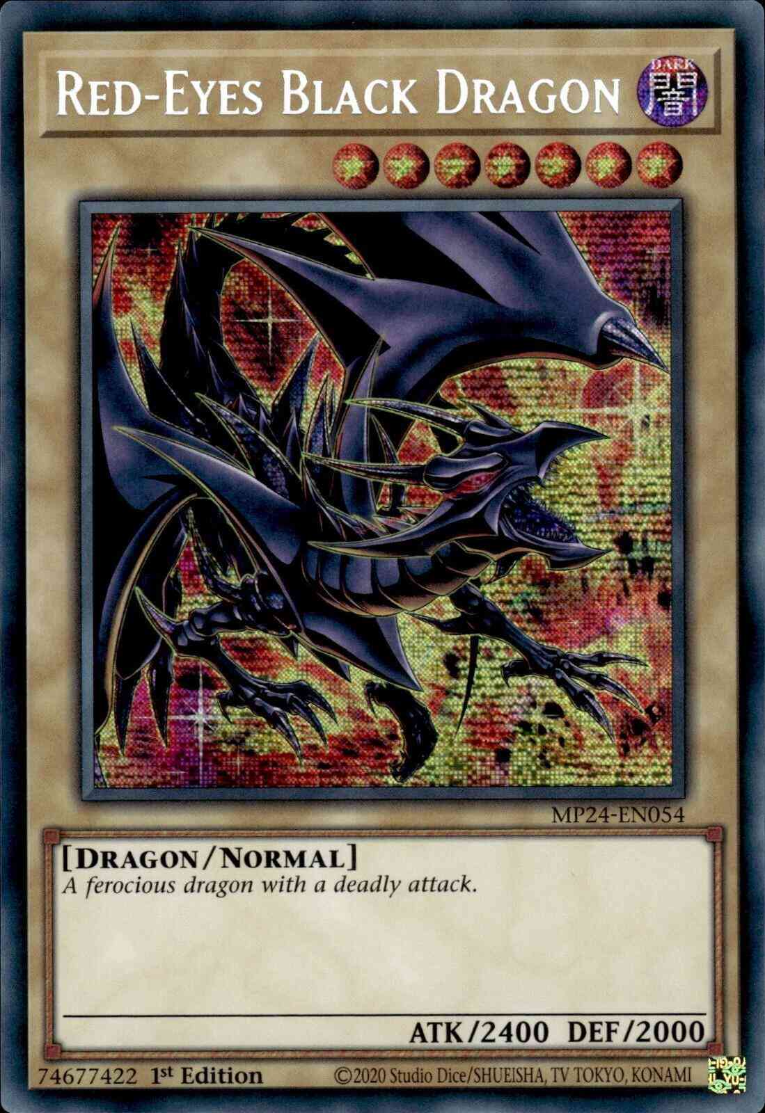 Red-Eyes Black Dragon - Alternate Art - MP24-EN054 - Prismatic Secret Rare - 1st Edition