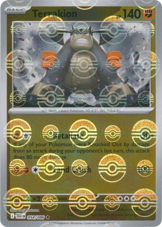 Terrakion - Poké Ball Pattern - 054/086 - Rare [sv105w-054] [Reverse Holo]