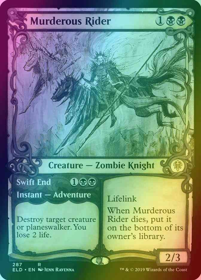 Murderous Rider // Swift End [287] [Adventure Showcase] [Throne of Eldraine] [Foil]