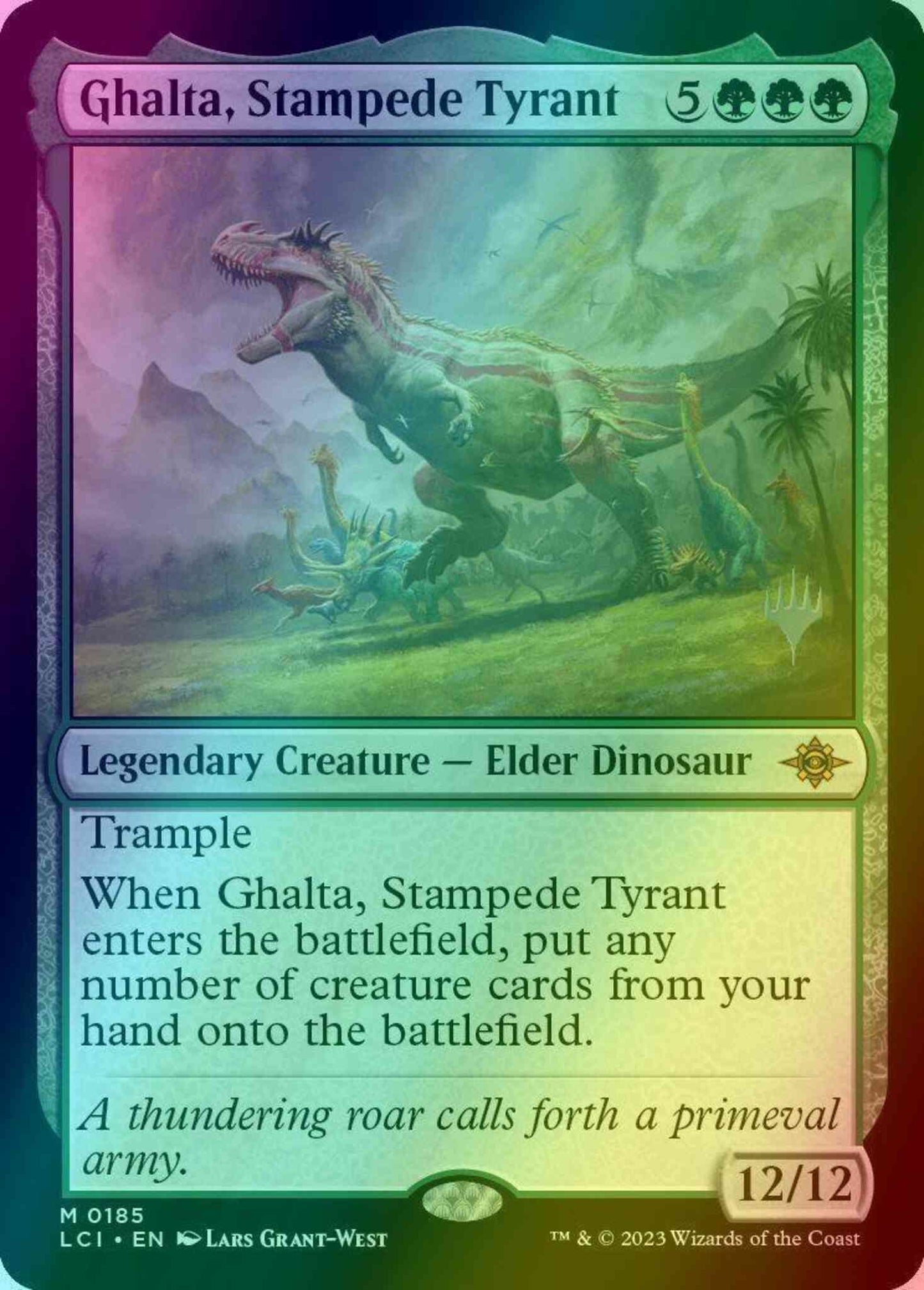 Ghalta, Stampede Tyrant [185p] [Promo Pack] [The Lost Caverns of Ixalan: Promos] [Foil]