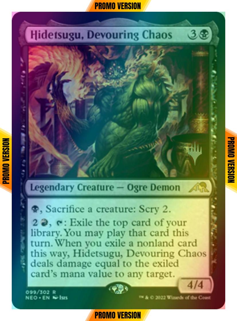 Hidetsugu, Devouring Chaos [Promo Pack] [99p] [Kamigawa: Neon Dynasty: Promos] [Foil]