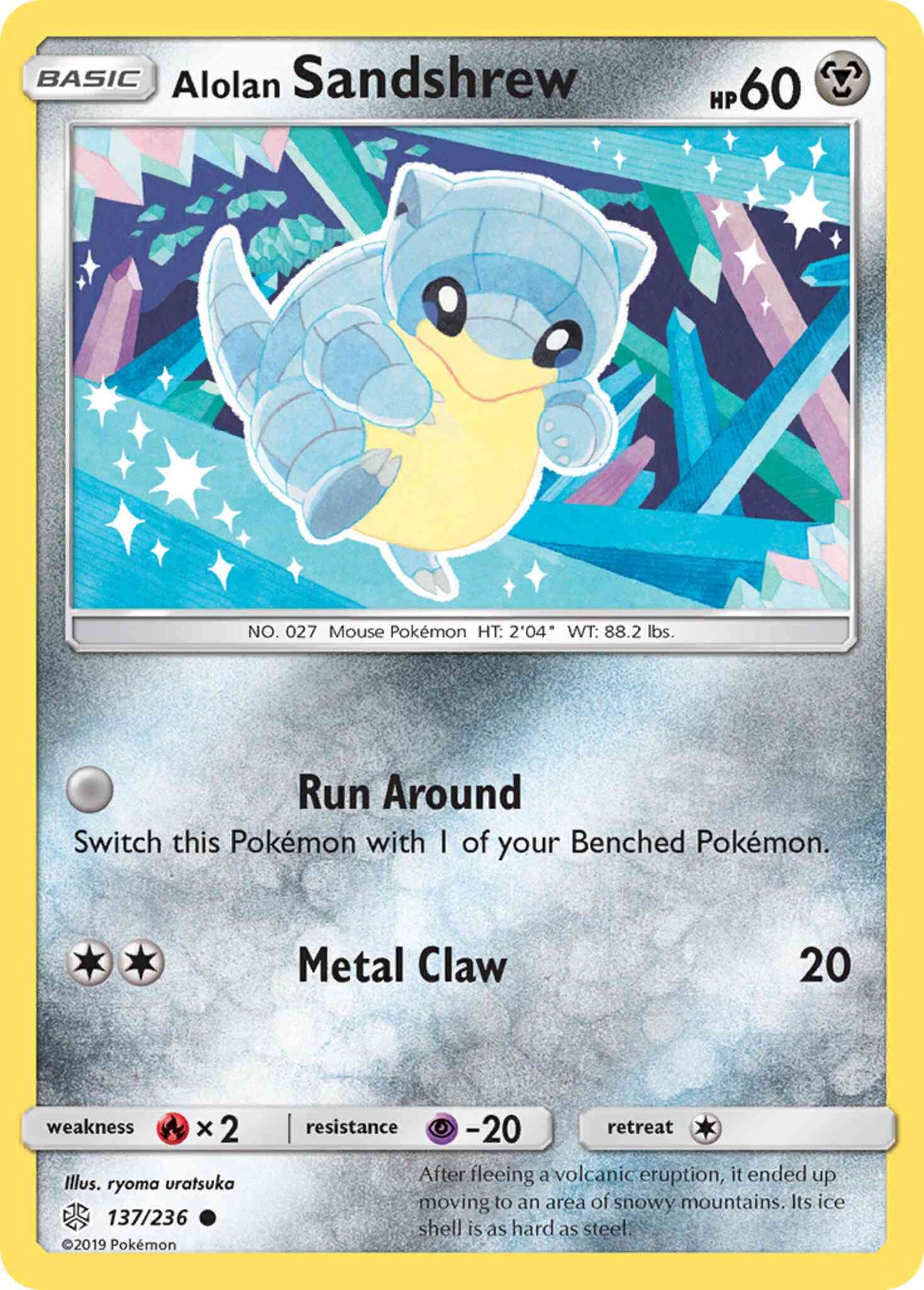 Alolan Sandshrew - 137/236 - Common [sm12-137] [Reverse Holo]