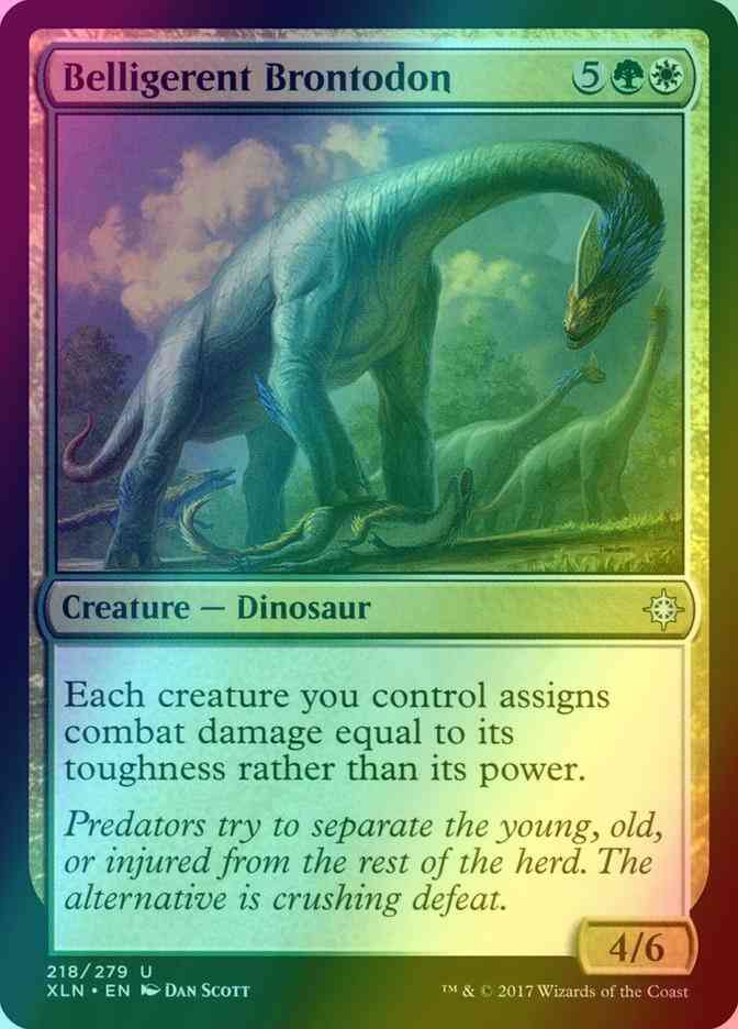 Belligerent Brontodon [218] [Ixalan] [Foil]