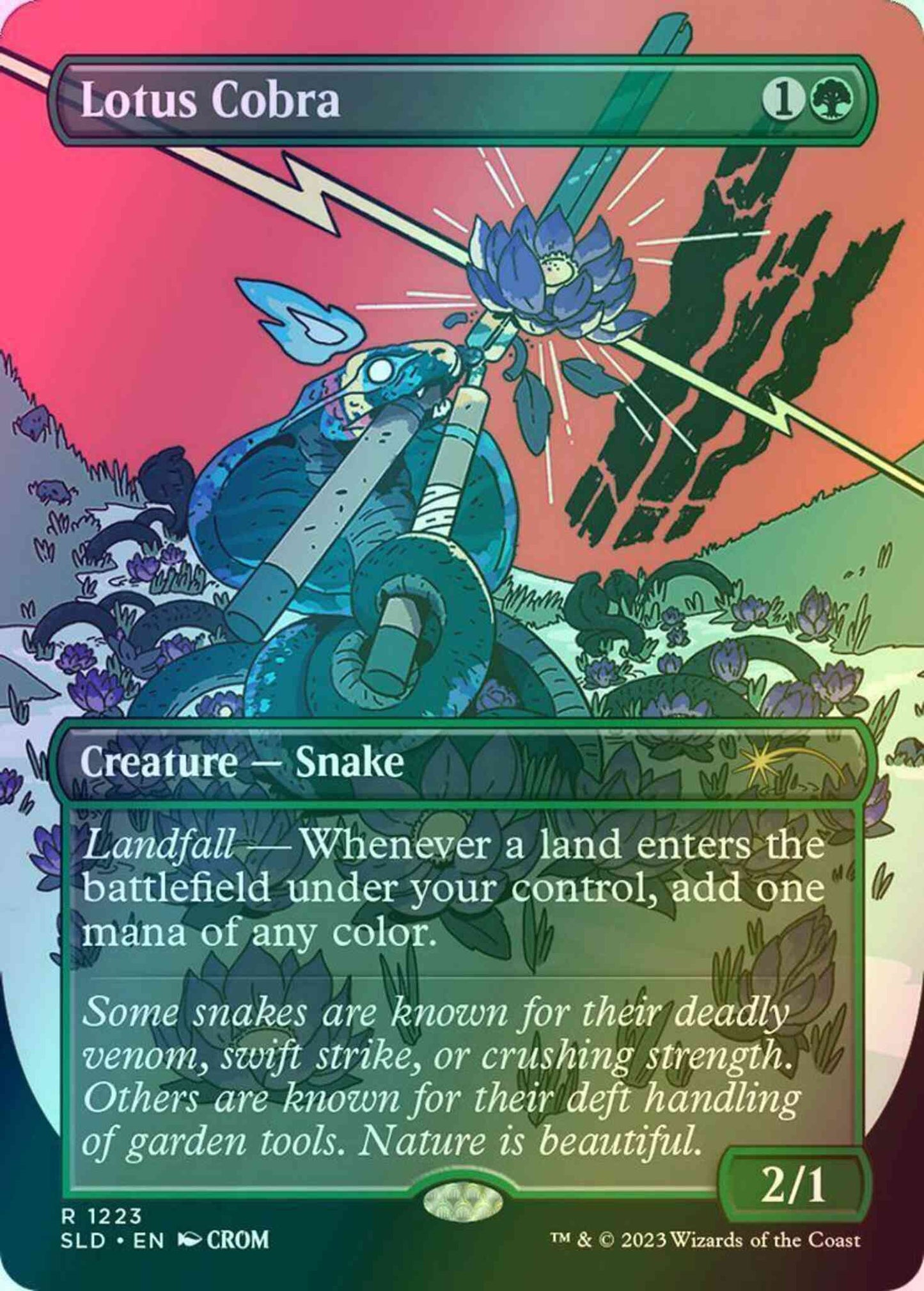 Lotus Cobra [1223] [Borderless] [Ssssssnakessssss] [Secret Lair Drop] [Foil]