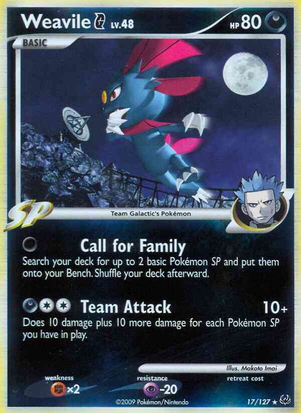 Weavile G - 17/127 - Rare Holo [pl1-17] [Reverse Holo]