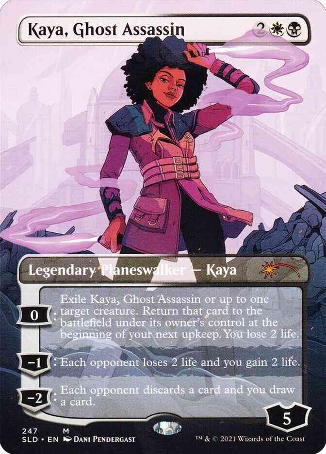 Kaya, Ghost Assassin [0247] [Borderless] [Black is Magic] [Secret Lair Drop] [Non-Foil]