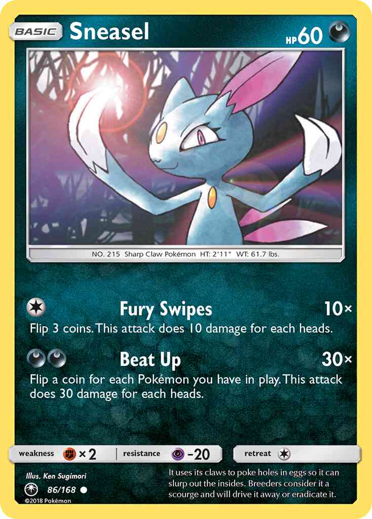 Sneasel - 86/168 - Common [sm7-86] [Reverse Holo]