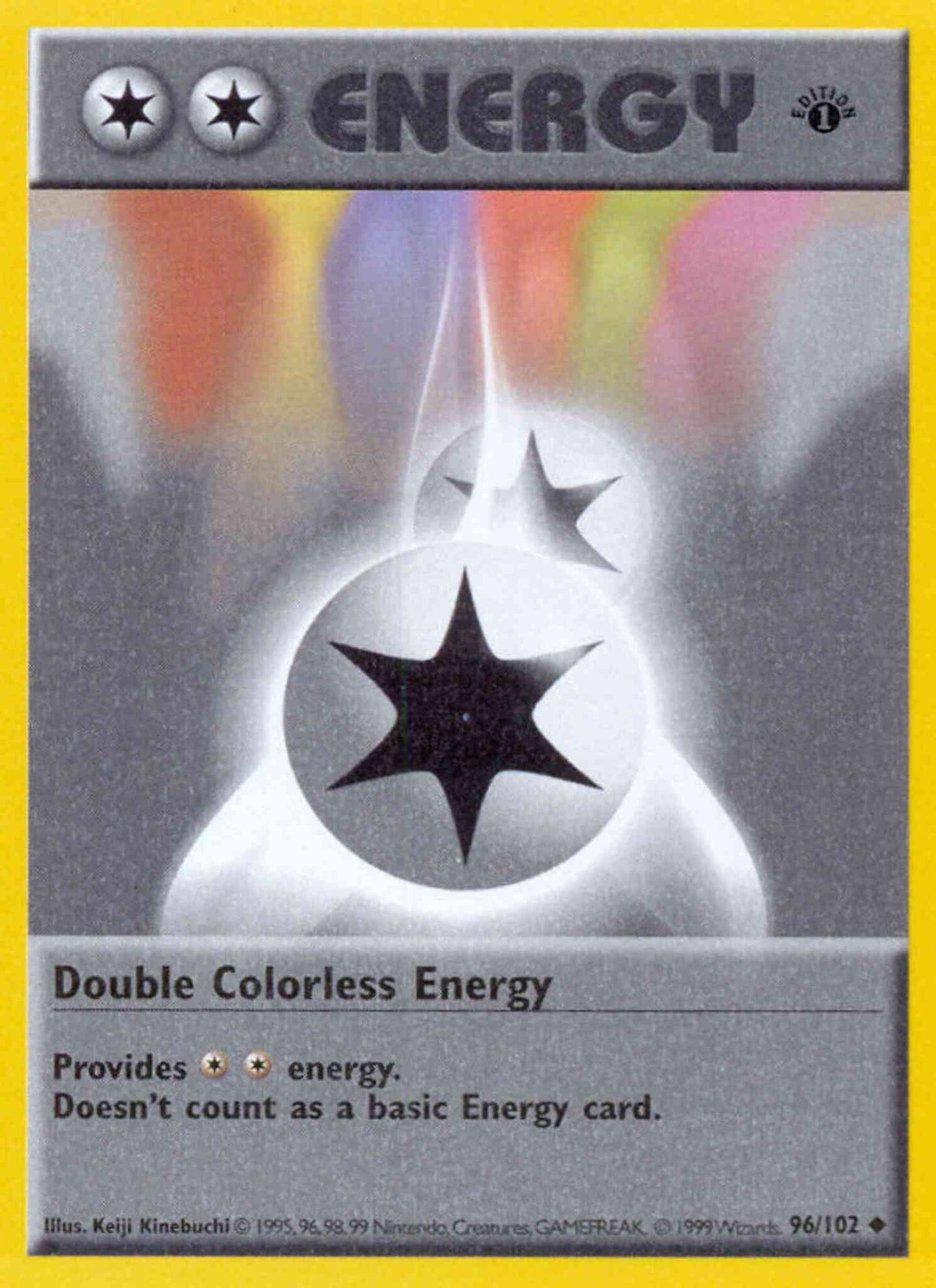 Double Colorless Energy - 96/102 - Uncommon - 1st Edition [base1-96] [Non-Holo]