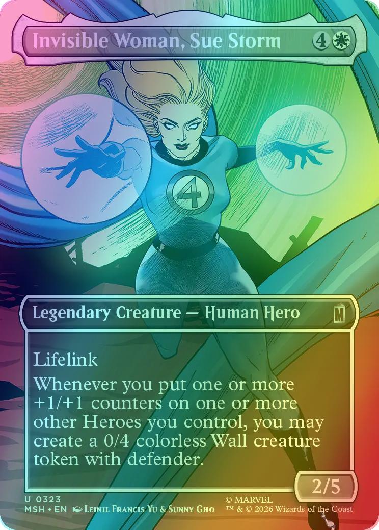 Invisible Woman, Sue Storm [323] [Borderless] [Scene] [Marvel Super Heroes] [Foil]