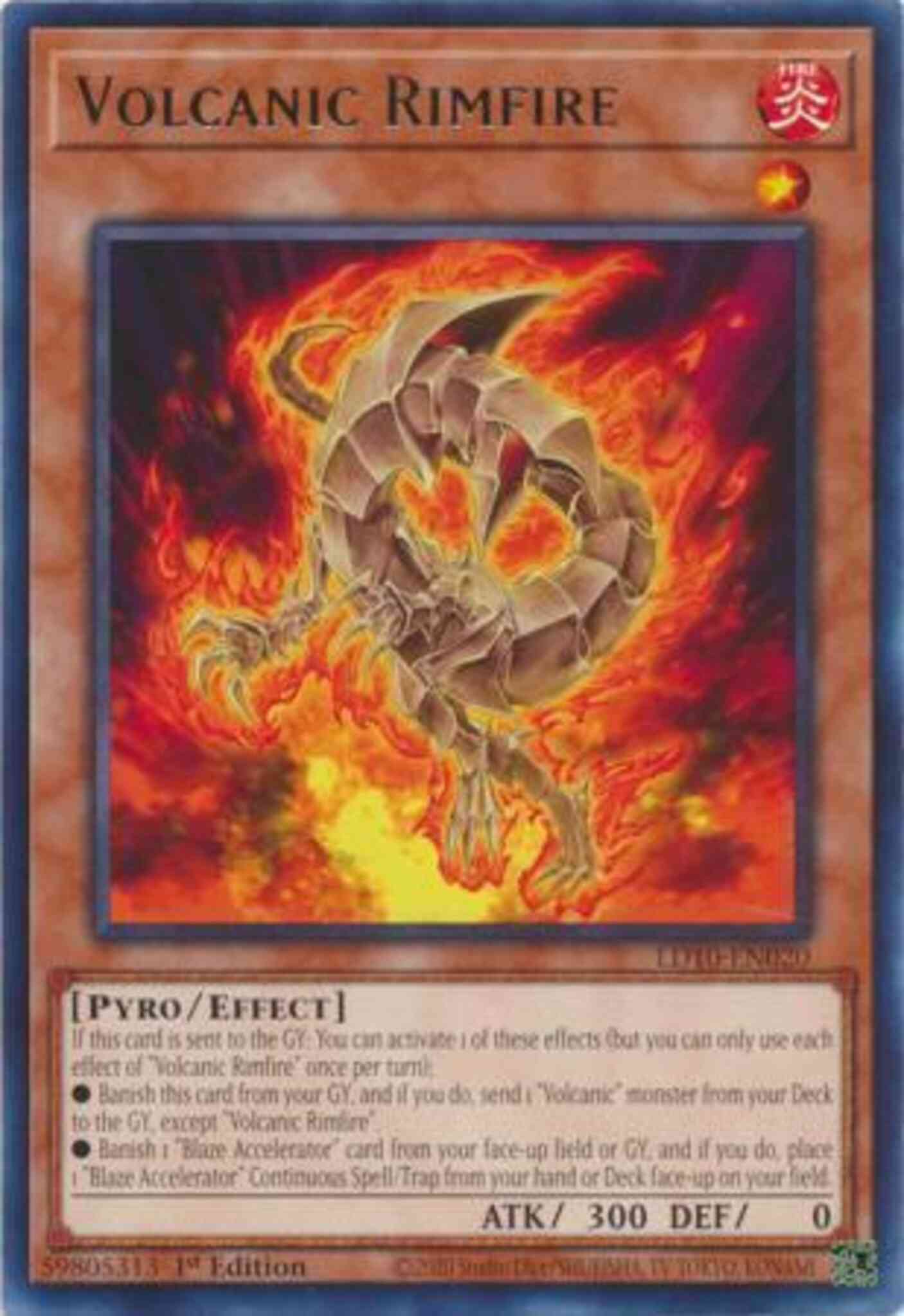 Volcanic Rimfire - LD10-EN020 - Rare - 1st Edition