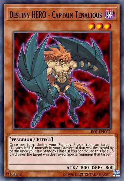 Destiny HERO - Captain Tenacious - DR04-EN182 - Common - Unlimited