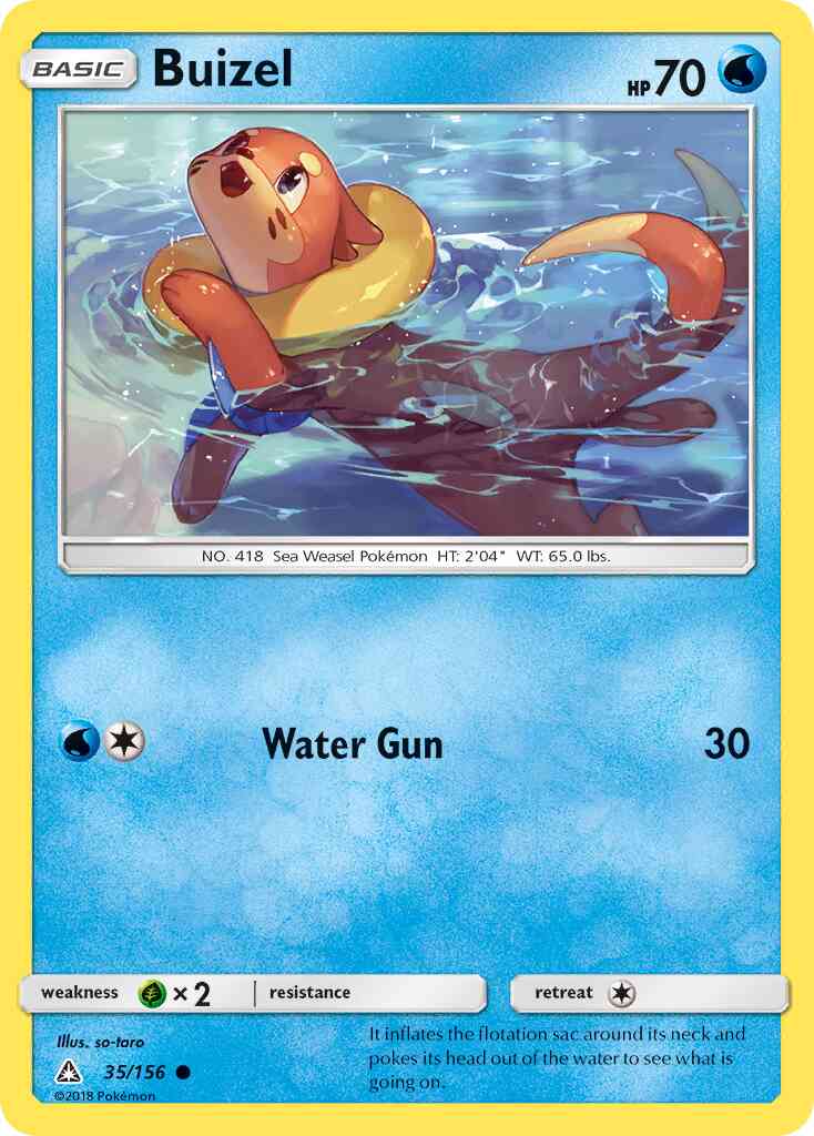 Buizel - 35/156 - Common [sm5-35] [Reverse Holo]