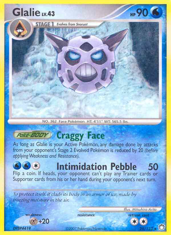 Glalie - 25/123 - Rare [dp2-25] [Reverse Holo]