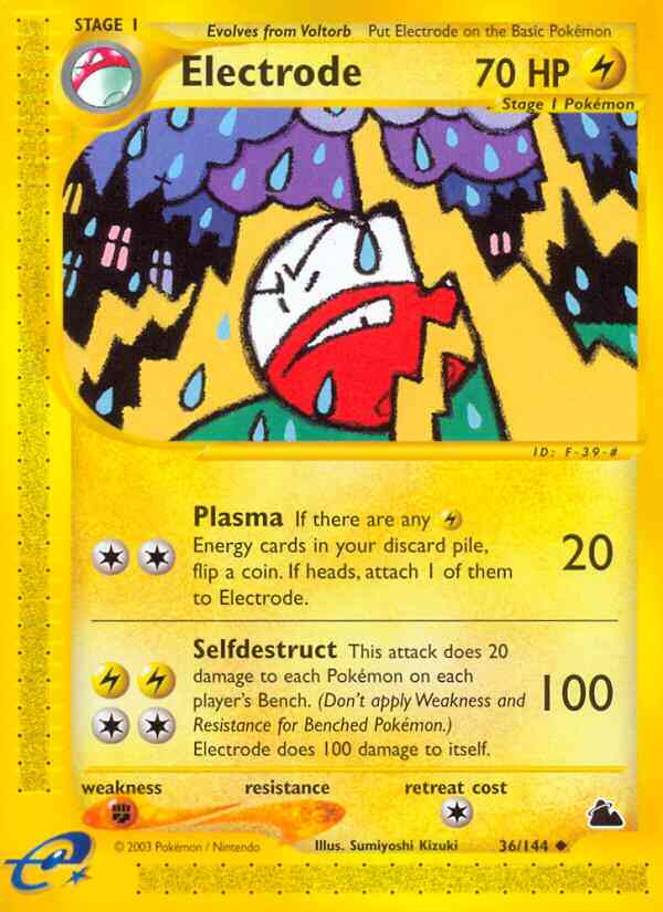 Electrode - 36/144 - Uncommon [ecard3-36] [Reverse Holo]