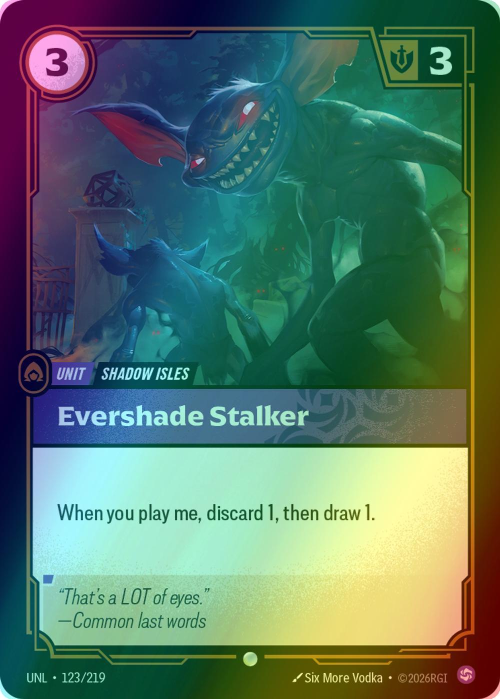 Evershade Stalker - 123/219 [Unleashed] [Foil]