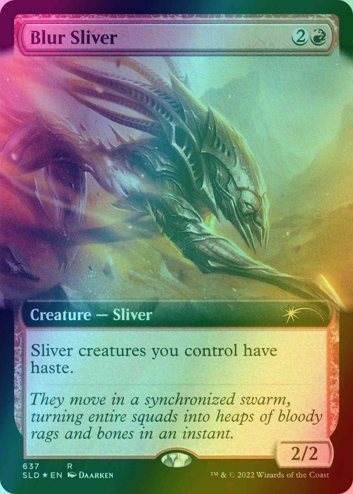 Blur Sliver [0637] [Extended Art] [Daarken] [Secret Lair Drop] [Foil]