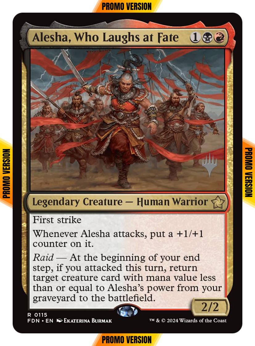 Alesha, Who Laughs at Fate [115p] [Promo Pack] [Foundations: Promos] [Non-Foil]