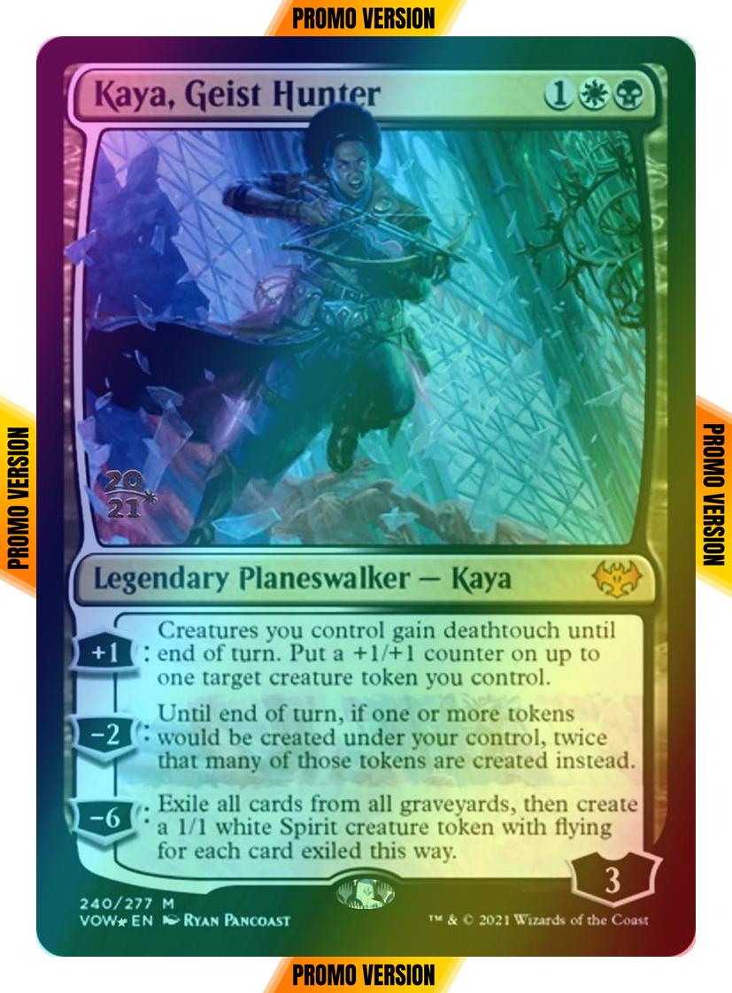 Kaya, Geist Hunter [Prerelease] [240s] [Innistrad: Crimson Vow: Promos] [Foil]