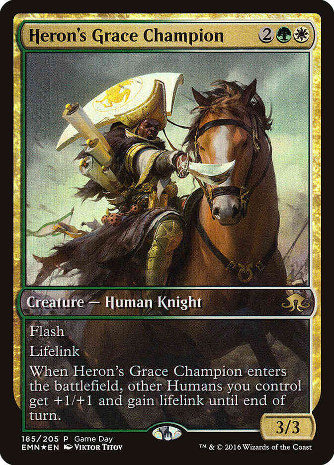 Heron's Grace Champion [185] [Game Day] [Eldritch Moon Promos] [Foil]