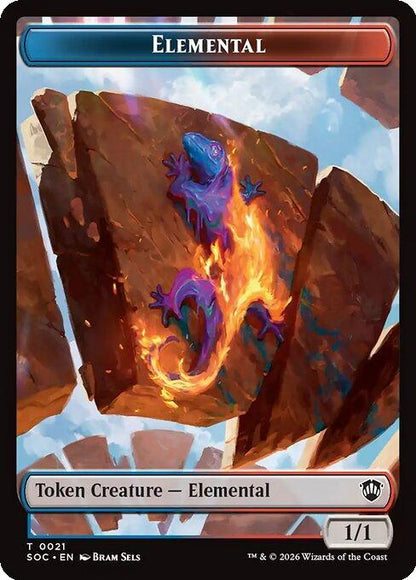 Elemental Token (21) // Phyrexian Myr Token (08) [Secrets of Strixhaven: Commander: Tokens] [Non-Foil]