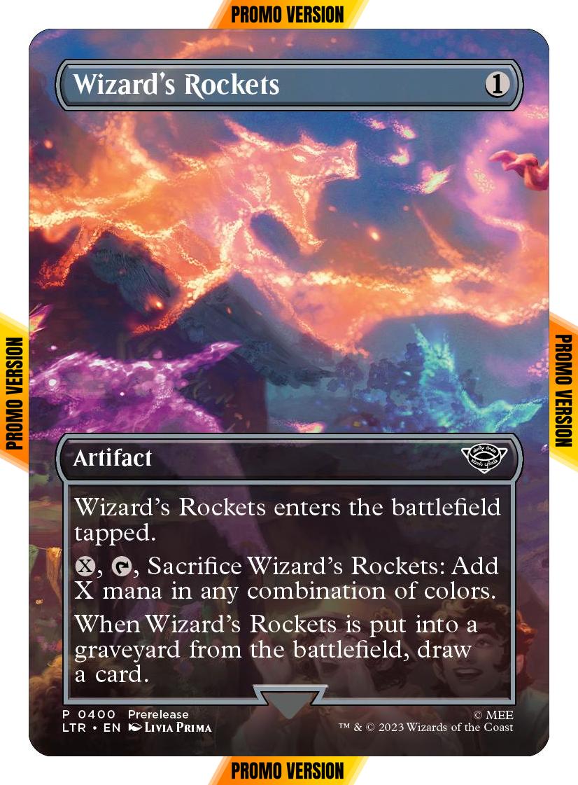 Wizard's Rockets [400] [Borderless] [Prerelease] [The Lord of the Rings: Tales of Middle-earth] [Non-Foil]