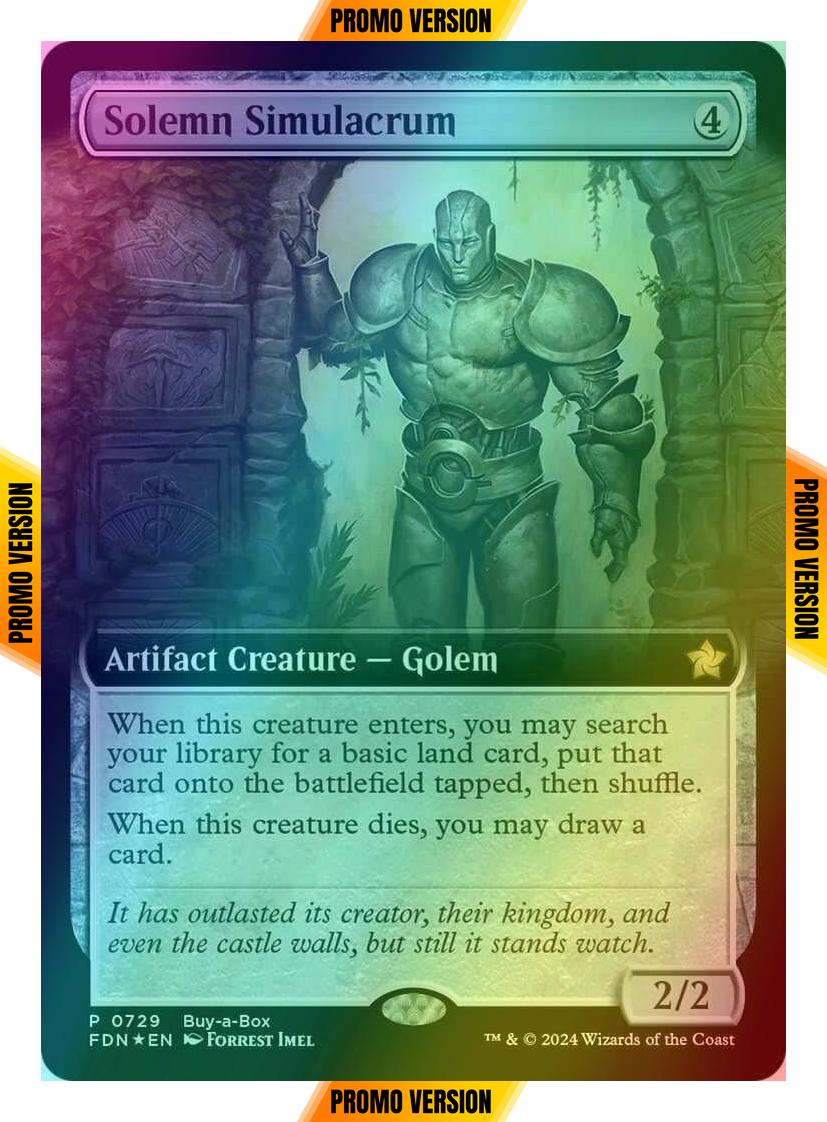 Solemn Simulacrum [729] [Extended Art] [Buy a Box] [Foundations] [Foil]